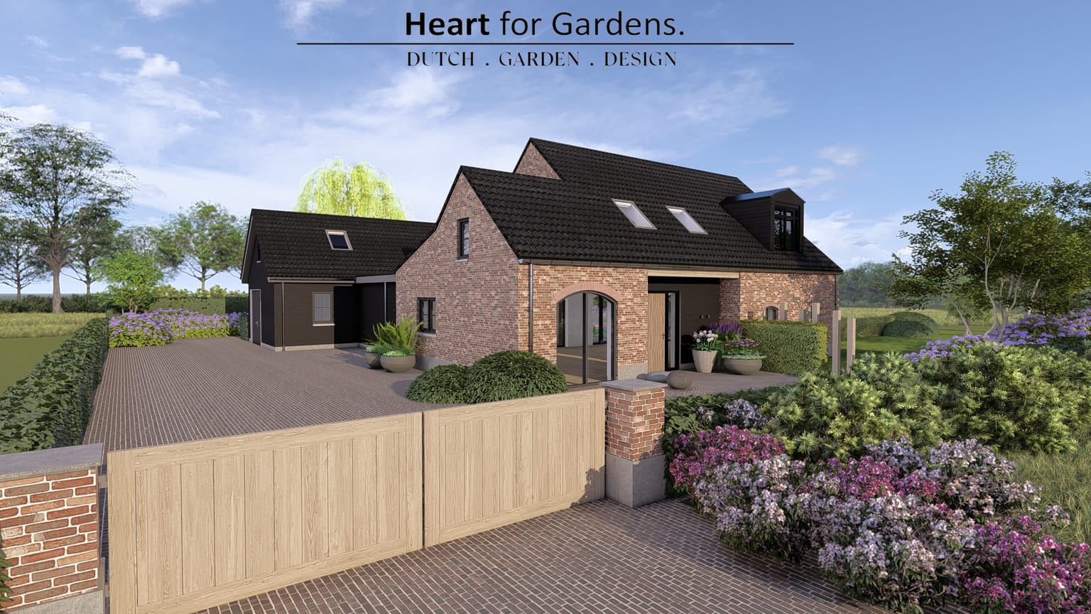 Eigentijdse luxe natuurlijke tuin afbeelding 1