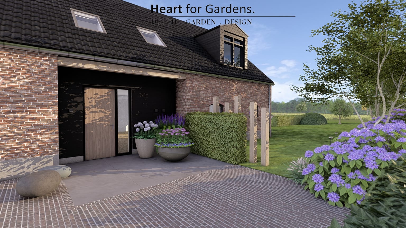 Eigentijdse luxe natuurlijke tuin afbeelding 2