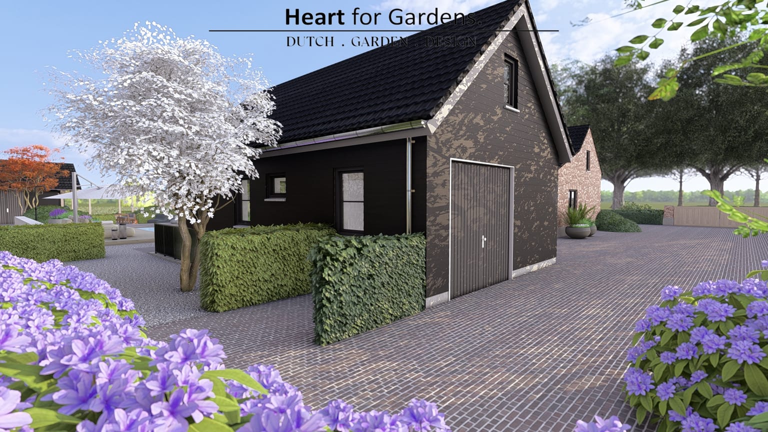 Eigentijdse luxe natuurlijke tuin afbeelding 3