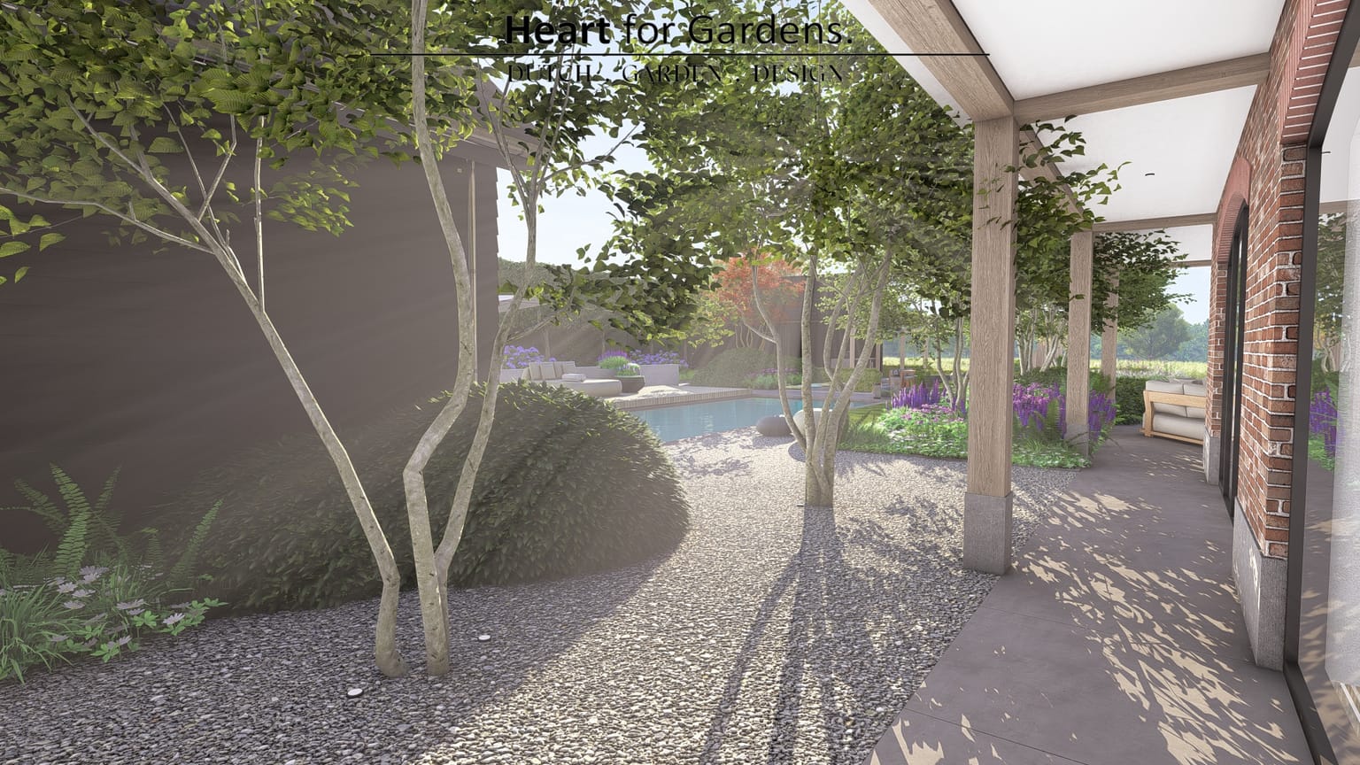 Eigentijdse luxe natuurlijke tuin afbeelding 5