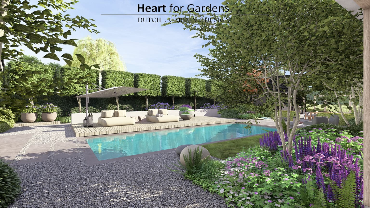 Eigentijdse luxe natuurlijke tuin afbeelding 6