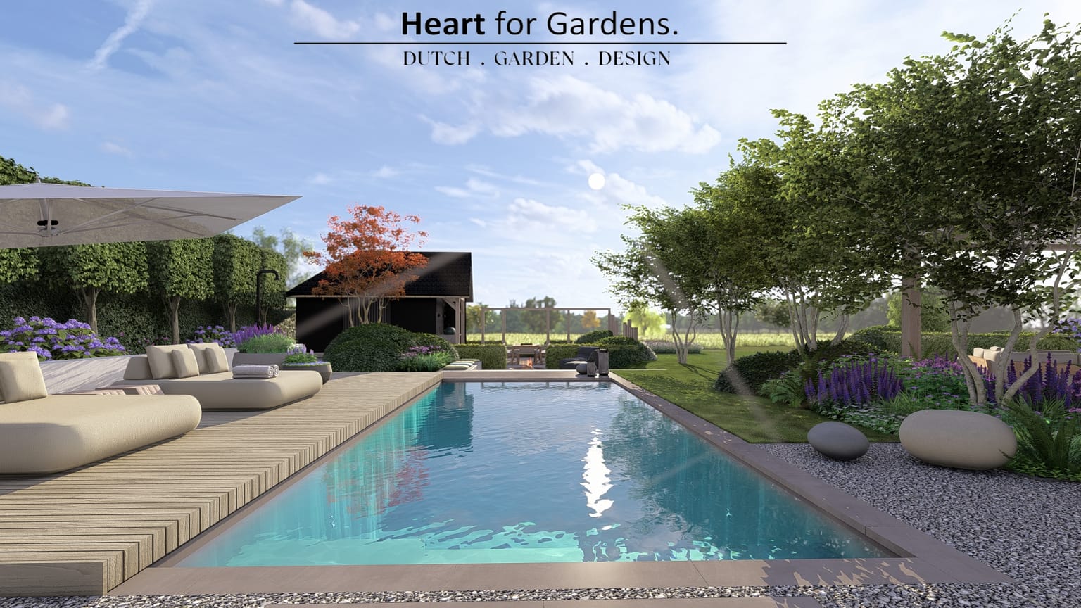 Eigentijdse luxe natuurlijke tuin