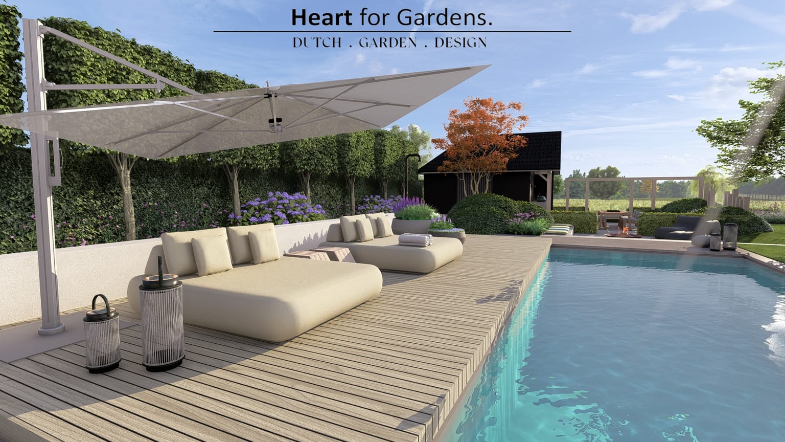 Eigentijdse luxe natuurlijke tuin afbeelding 8