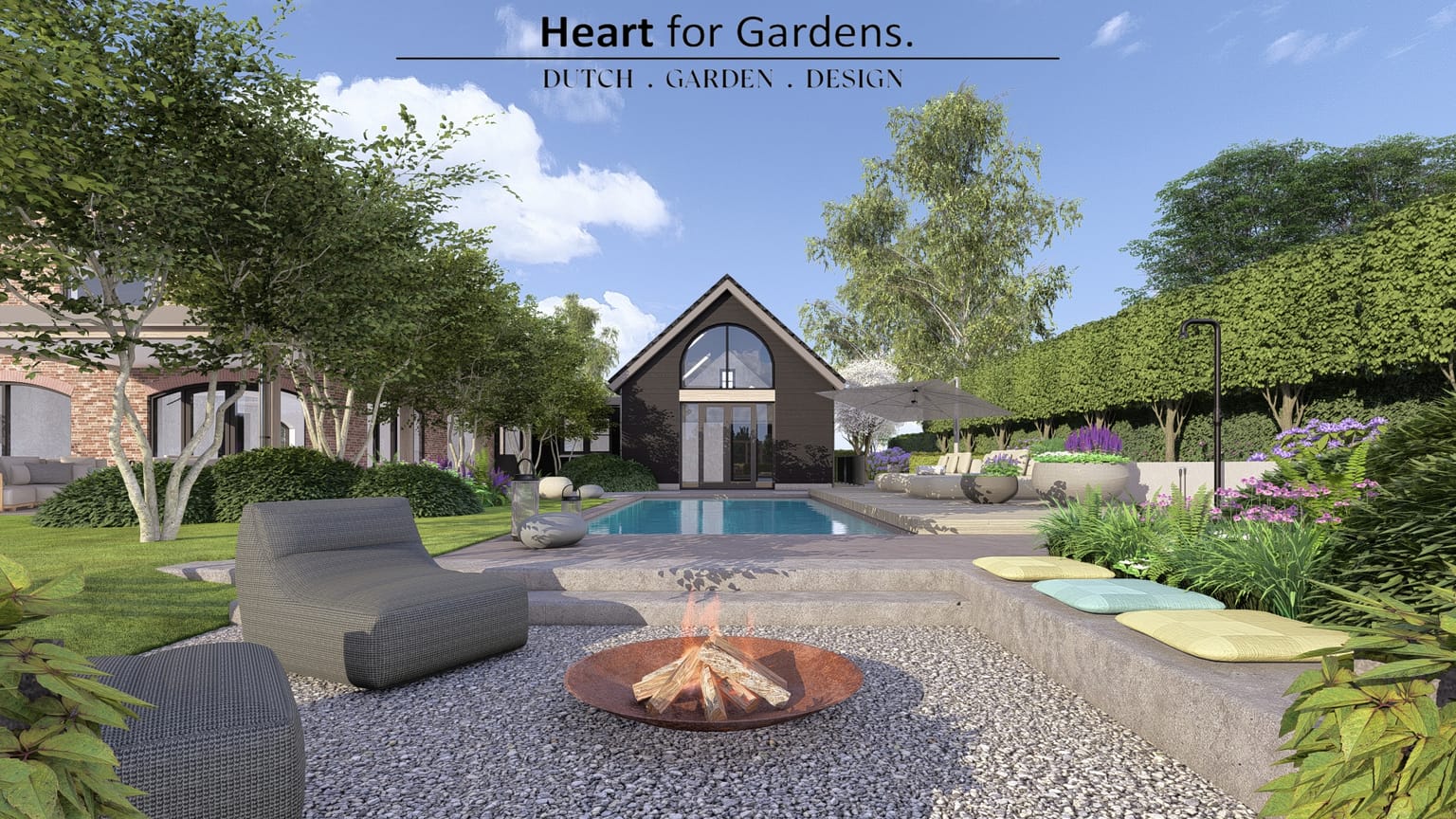 Eigentijdse luxe natuurlijke tuin afbeelding 10