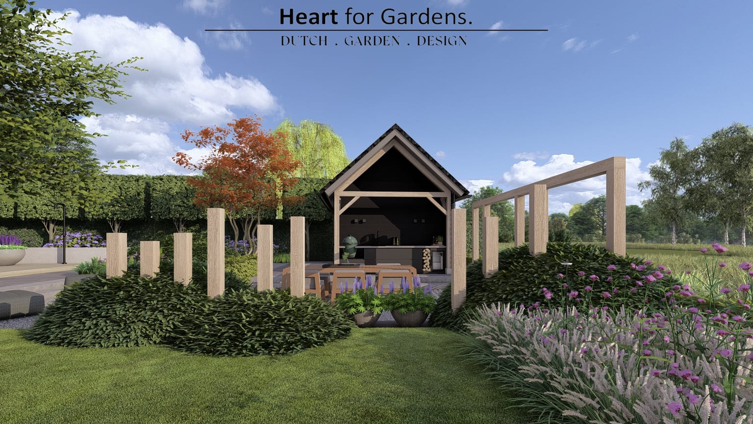 Eigentijdse luxe natuurlijke tuin afbeelding 11