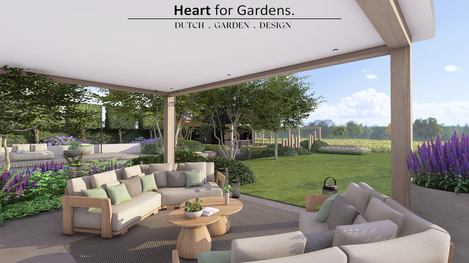 Eigentijdse luxe natuurlijke tuin afbeelding 12