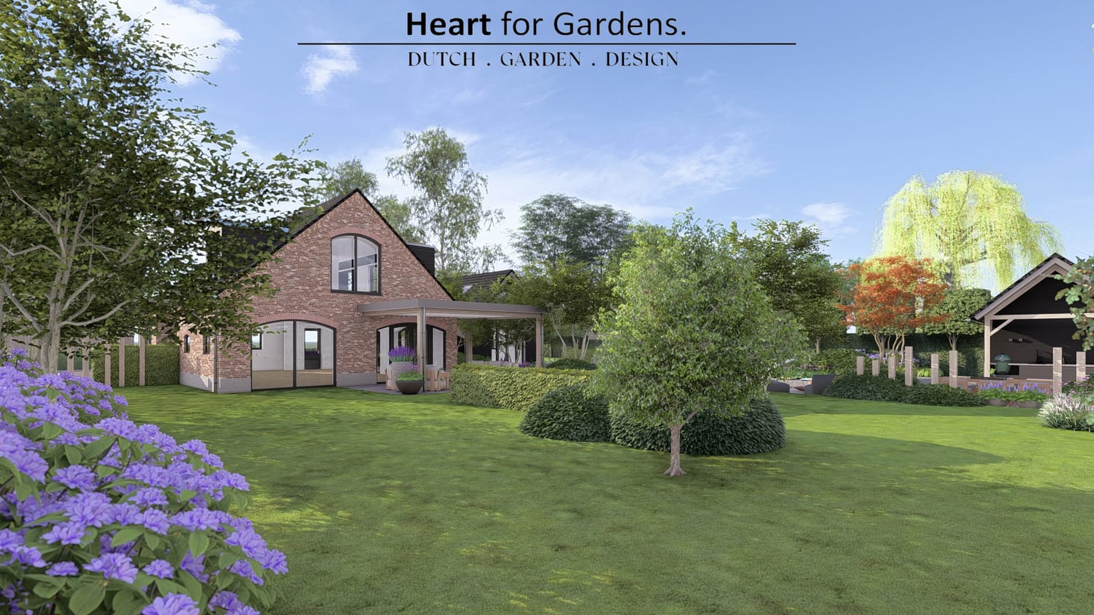 Eigentijdse luxe natuurlijke tuin afbeelding 13