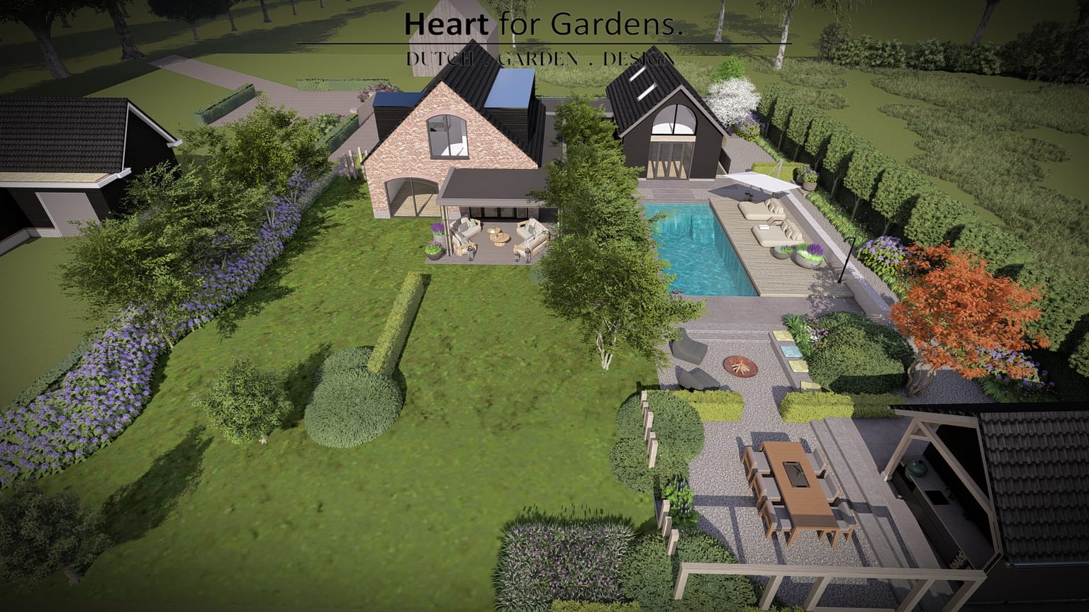 Eigentijdse luxe natuurlijke tuin afbeelding 14