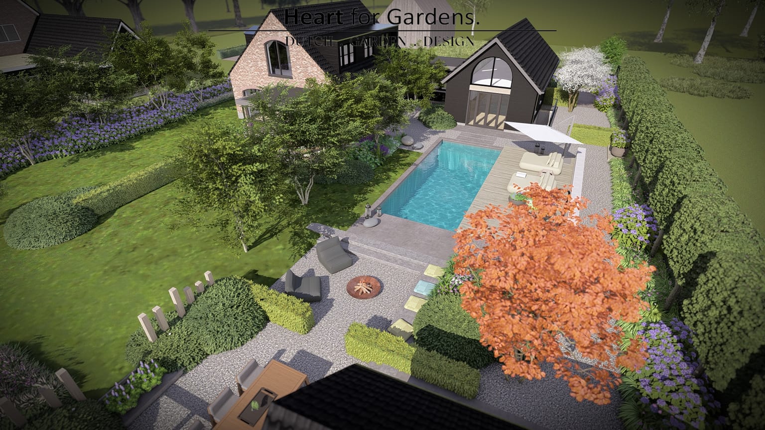 Eigentijdse luxe natuurlijke tuin afbeelding 15