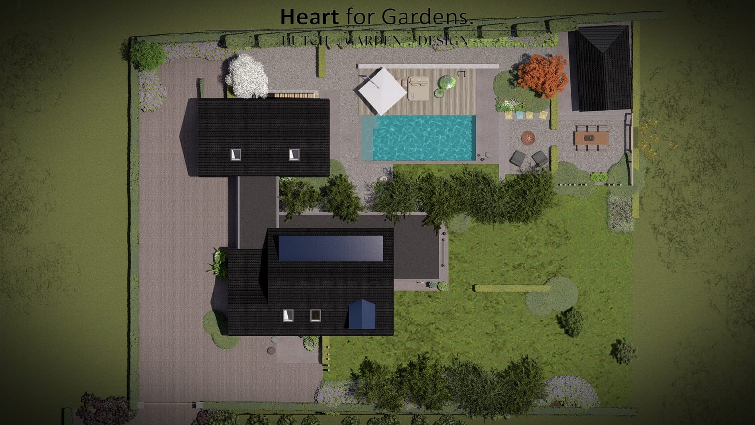 Eigentijdse luxe natuurlijke tuin afbeelding 17