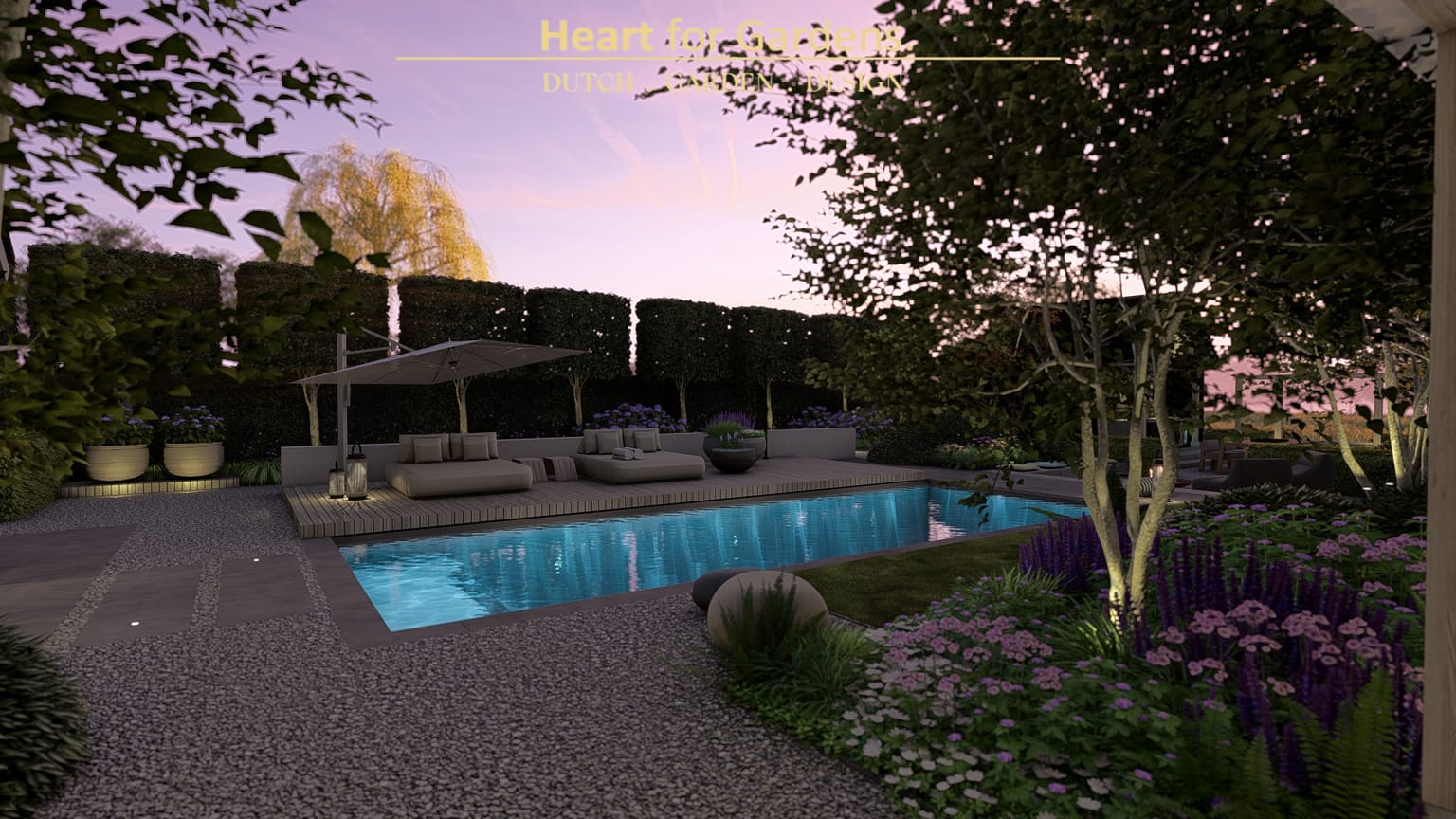 Eigentijdse luxe natuurlijke tuin afbeelding 19