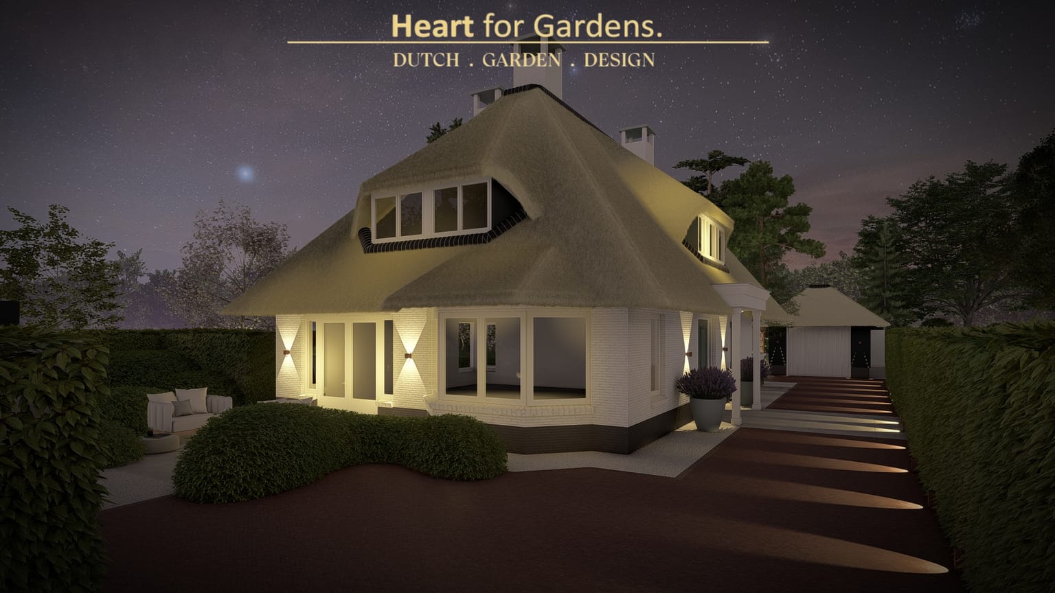 Sfeervolle landelijke tuin met zwembad afbeelding 13