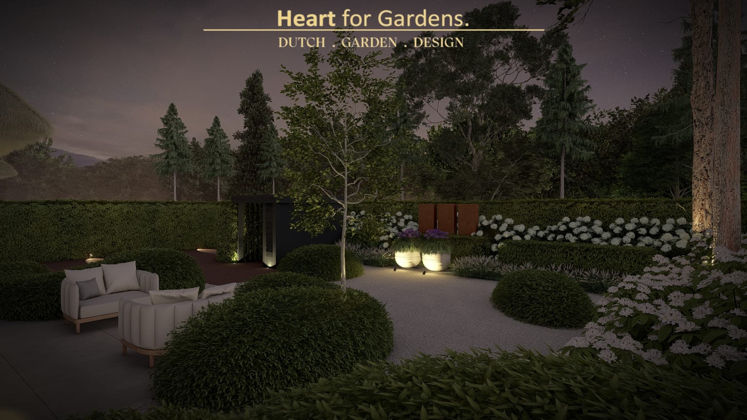 Sfeervolle landelijke tuin met zwembad afbeelding 14