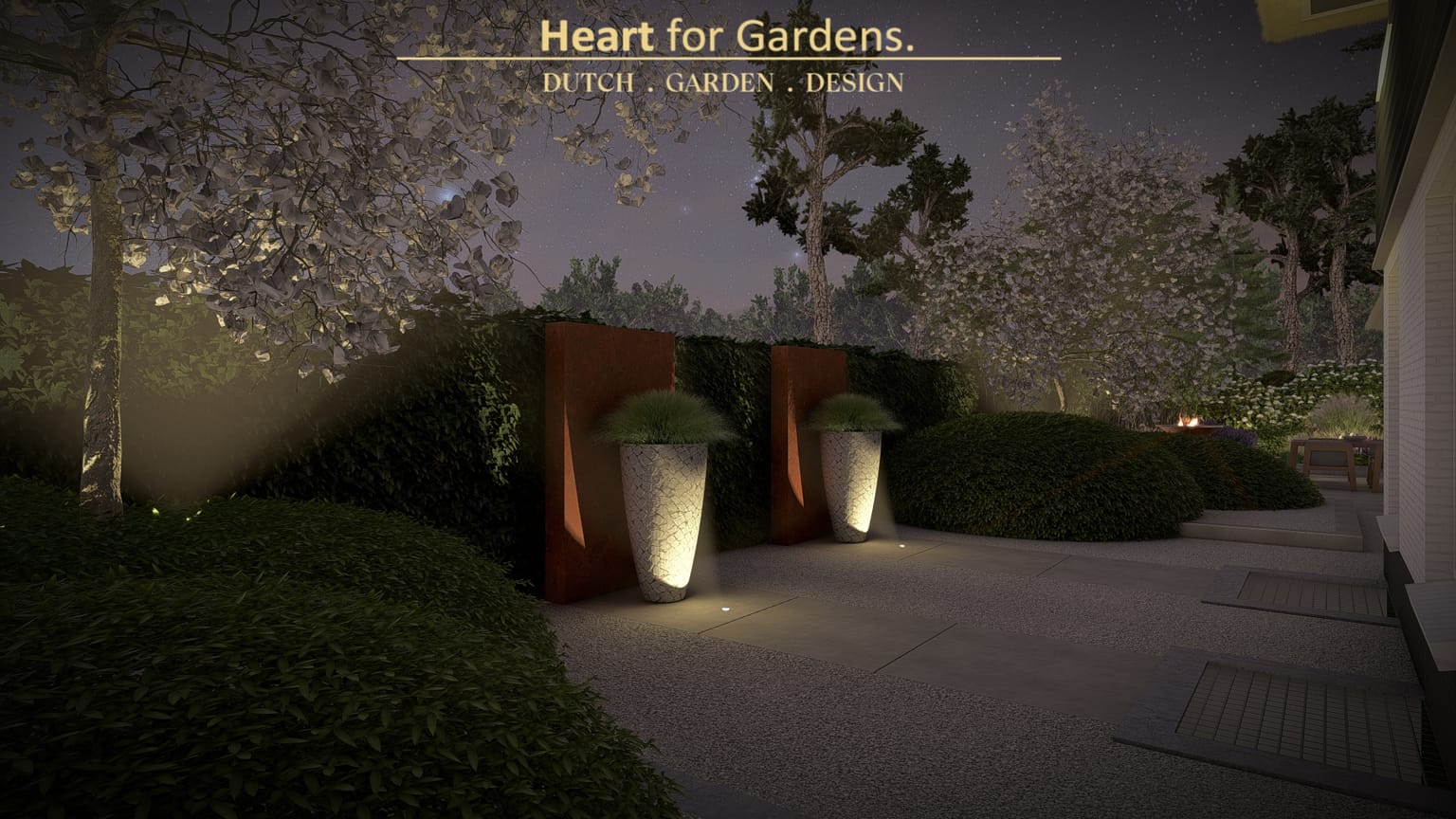 Sfeervolle landelijke tuin met zwembad afbeelding 18