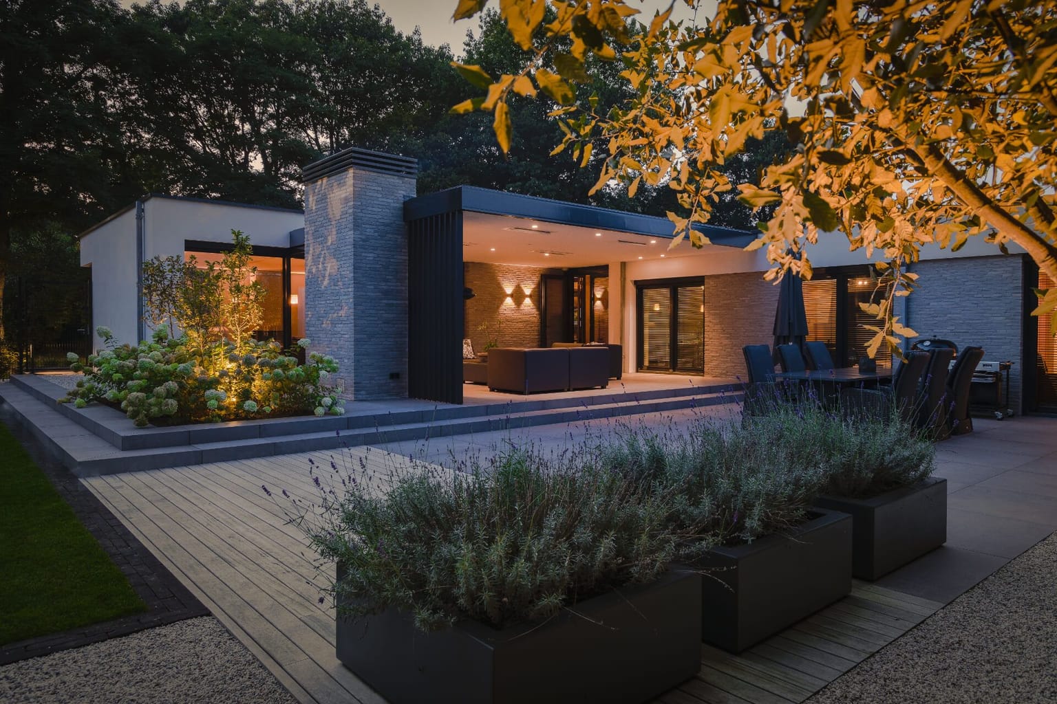 Eenheid van woning en tuin